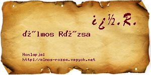 Álmos Rózsa névjegykártya